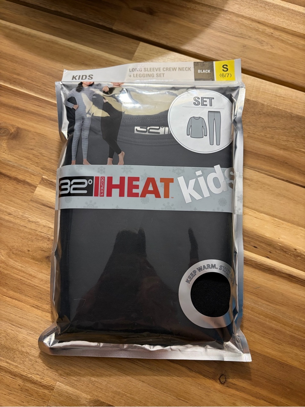 NWT: 32 Degrees heat kids two piece set thermal layering